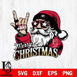 Georgia Bulldogs Rock Santa Claus Football Svg dxf eps png pdf file,NCAA svg,Digital Download,Cricut file
