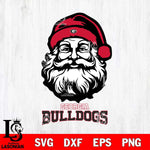 Georgia Bulldogs Santa Claus Christmas Svg dxf eps png pdf file,NCAA svg,Digital Download,Cricut file