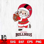 Georgia Bulldogs Santa Claus Cute Svg dxf eps png pdf file,NCAA svg,Digital Download,Cricut file