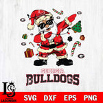 Georgia Bulldogs Santa Claus Football Svg dxf eps png pdf file,NCAA svg,Digital Download,Cricut file