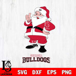 Georgia Bulldogs Santa claus Svg dxf eps png pdf file,NCAA svg,Digital Download,Cricut file