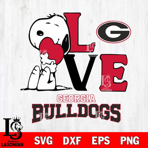 Georgia Bulldogs Snoopy Sport 10 Svg Eps Dxf Png File, Digital Download
