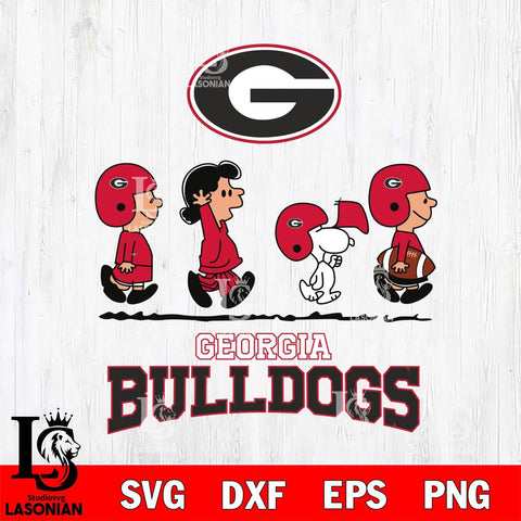 Georgia Bulldogs Snoopy Sport 12 Svg Eps Dxf Png File, Digital Download