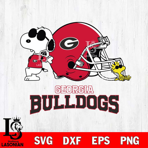 Georgia Bulldogs Snoopy Sport 2 Svg Eps Dxf Png File, Digital Download