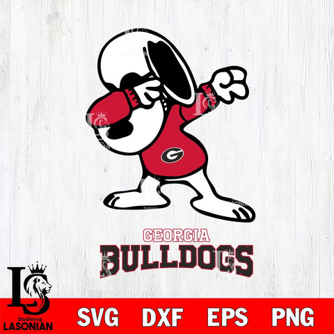 Georgia Bulldogs Snoopy Sport 3 Svg Eps Dxf Png File, Digital Download