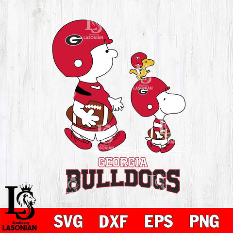 Georgia Bulldogs Snoopy Sport Svg Eps Dxf Png File, Digital Download