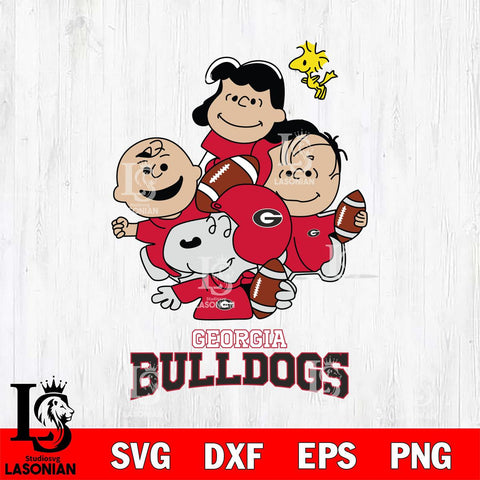 Georgia Bulldogs Snoopy Sport 4 Svg Eps Dxf Png File, Digital Download