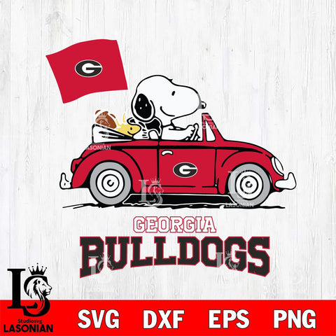 Georgia Bulldogs Snoopy Sport 5 Svg Eps Dxf Png File, Digital Download