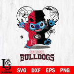 Georgia Bulldogs Stitch Horror Halloween 2 Svg Eps Dxf Png File, Digital Download, Instant Download