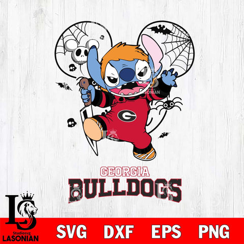 Georgia Bulldogs Stitch Michael Halloween Svg Eps Dxf Png File, Digital Download, Instant Download