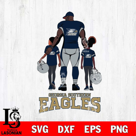 Georgia Southern Eagles 3 Father and son Rugby SVG DXF EPS PNG FILE,NCAA SVG, Father day Digital Download,Instant Download, Silhouette