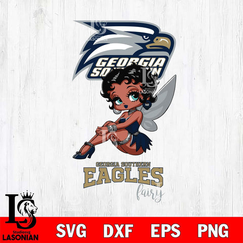 Georgia Southern Eagles Beauty Black Fairy Betty Boop, Svg Eps Dxf Png File, Digital Download
