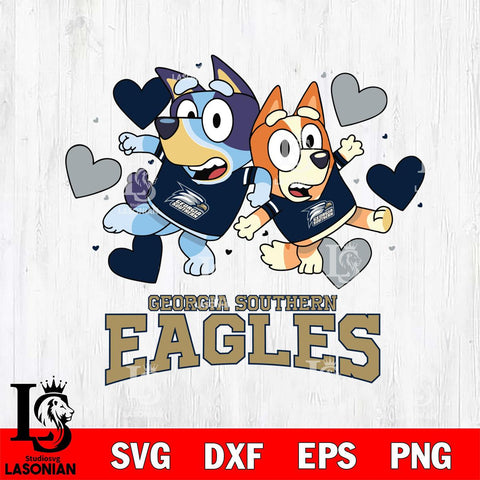 Georgia Southern Eagles Bluey & Bingo 10 Svg Eps Dxf Png File, NCAA svg, Digital Download, Instant Download
