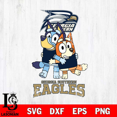 Georgia Southern Eagles Bluey & Bingo 3 Svg Eps Dxf Png File, NCAA svg, Digital Download, Instant Download