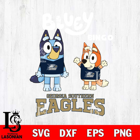 Georgia Southern Eagles Bluey & Bingo 4 Svg Eps Dxf Png File, NCAA svg, Digital Download, Instant Download