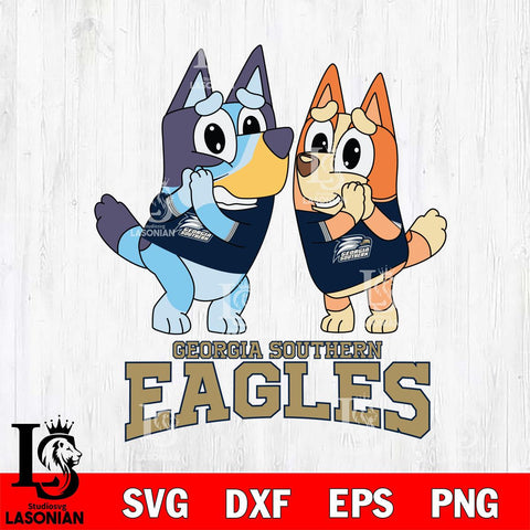 Georgia Southern Eagles Bluey & Bingo 5 Svg Eps Dxf Png File, NCAA svg, Digital Download, Instant Download