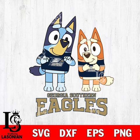 Georgia Southern Eagles Bluey & Bingo 6 Svg Eps Dxf Png File, NCAA svg, Digital Download, Instant Download