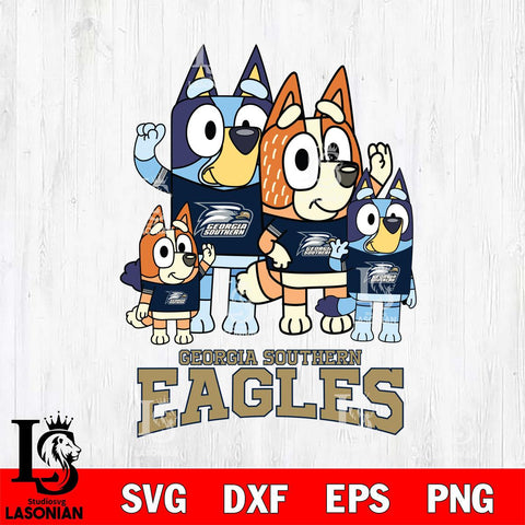Georgia Southern Eagles Bluey & Bingo 7 Svg Eps Dxf Png File, NCAA svg, Digital Download, Instant Download