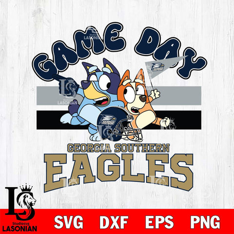 Georgia Southern Eagles Bluey & Bingo 9 Svg Eps Dxf Png File, NCAA svg, Digital Download, Instant Download