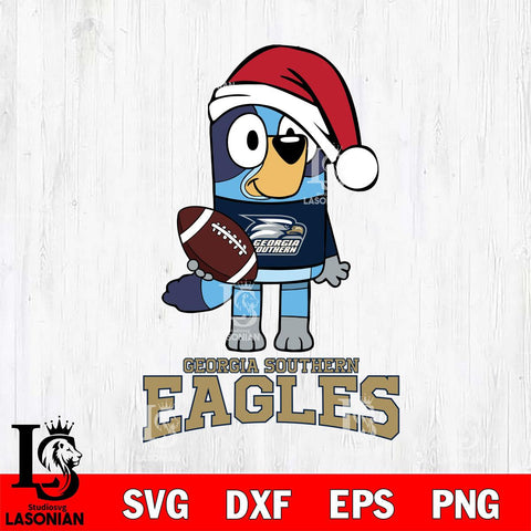 Georgia Southern Eagles Bluey Christmas Svg Eps Dxf Png File, Digital Download