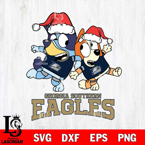 Georgia Southern Eagles Bluey Christmas Holiday Svg Eps Dxf Png File, Digital Download