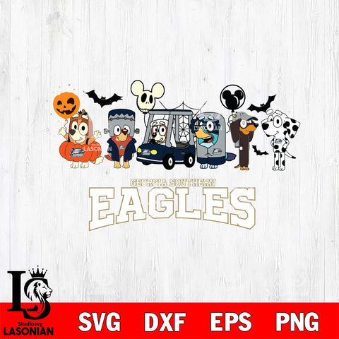 Georgia Southern Eagles Bluey Halloween Svg Eps Dxf Png File, Digital Download, Instant Download