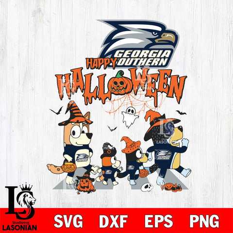 Georgia Southern Eagles Bluey Halloween Family Svg Eps Dxf Png File, Digital Download, Instant Download