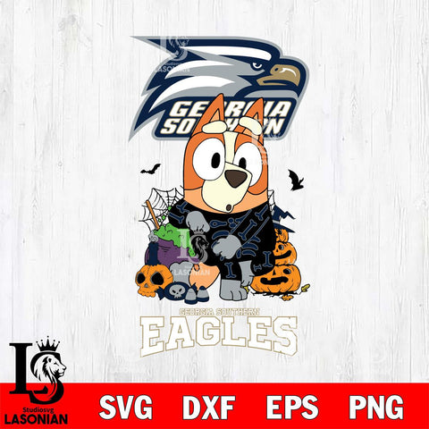 Georgia Southern Eagles Bluey Halloween NCAA Svg Eps Dxf Png File, Digital Download, Instant Download