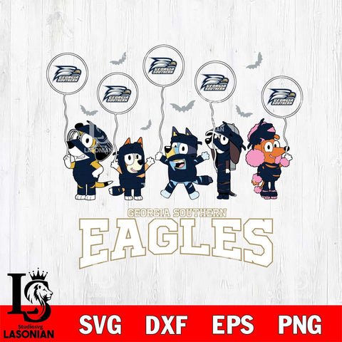 Georgia Southern Eagles Bluey Halloween Spooky Svg Eps Dxf Png File, Digital Download, Instant Download
