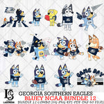 Georgia Southern Eagles Bluey NCAA Bundle 12 Svg Eps Dxf Png File, Digital Download, Instant Download