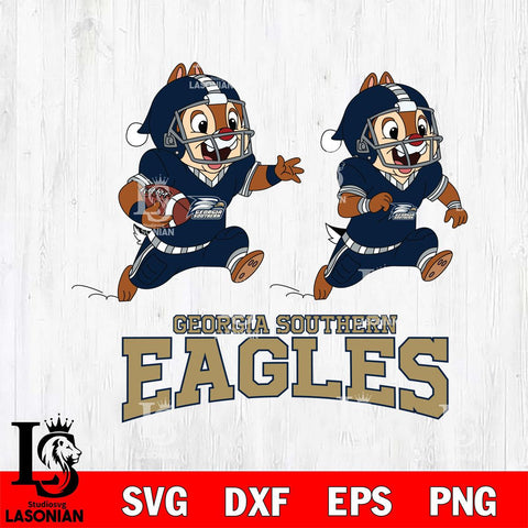 Georgia Southern Eagles Chip & Dale Football Cricut,Christmas SVG DXF EPS PNG FILE, NCAA Digital Download,Instant Download, Silhouette