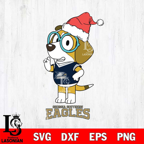 Georgia Southern Eagles Christmas Bluey Honey Sport Cut Files,Bluey Cricut,Christmas Svg , Bluey svg , Digital Download, dxf eps png pdf file