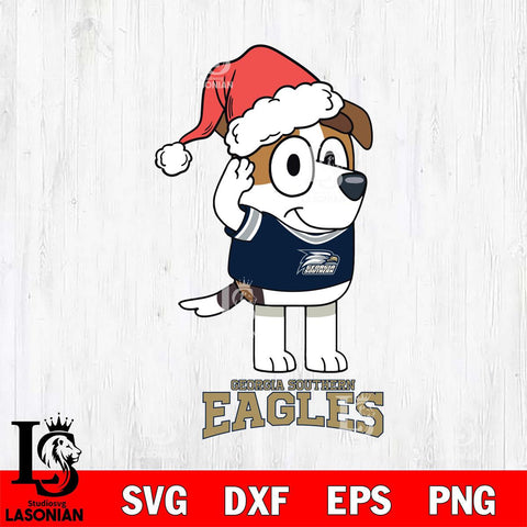 Georgia Southern Eagles Christmas Bluey Jack Sport Cut Files,Bluey Cricut,Christmas Svg , Bluey svg , Digital Download, dxf eps png pdf file