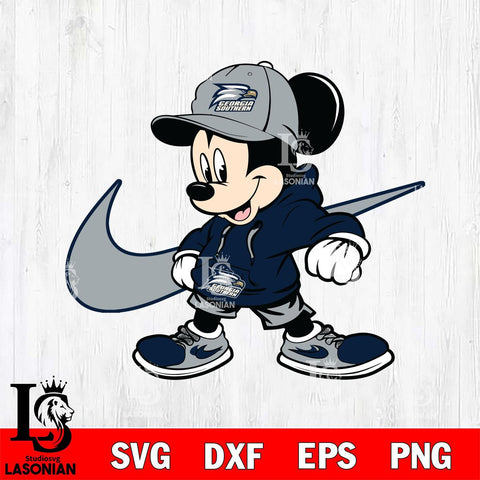 Georgia Southern Eagles Cool Mickey Mouse Svg Eps Dxf Png File, NCAA svg, Digital Download, Instant Download