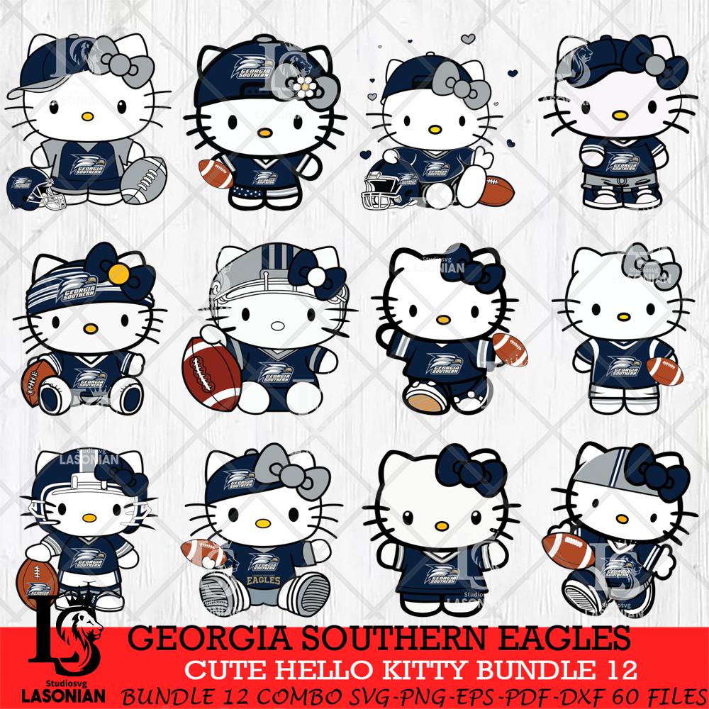 Georgia Southern Eagles Cute Hello Kitty Bundle 12 SVG – lasoniansvg