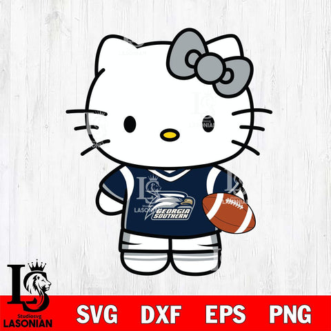 Georgia Southern Eagles Cute Hello Kitty Football 8 Svg Eps Dxf Png File, NCAA svg, Digital Download, Instant Download