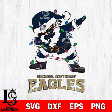 Georgia Southern Eagles Dabbing Santa Claus Ugly Christmas Svg dxf eps png pdf file,NCAA svg,Digital Download,Cricut file