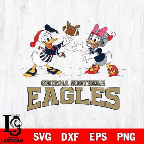 Georgia Southern Eagles Donald Duck & Daisy Duck Football Cricut,Christmas SVG DXF EPS PNG FILE, NCAA Digital Download,Instant Download, Silhouette