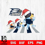 Georgia Southern Eagles Family Bluey Walking Christmas Svg Eps Dxf Png File, Digital Download, Instant Download