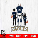 Georgia Southern Eagles Father And Child Football SVG DXF EPS PNG FILE,NCAA SVG, Father day Digital Download,Instant Download, Silhouette