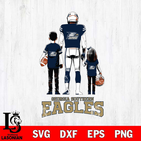 Georgia Southern Eagles Father And Child Football SVG DXF EPS PNG FILE,NCAA SVG, Father day Digital Download,Instant Download, Silhouette