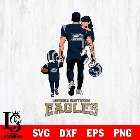 Georgia Southern Eagles Father And Son Football SVG DXF EPS PNG FILE,NCAA SVG, Father day Digital Download,Instant Download, Silhouette