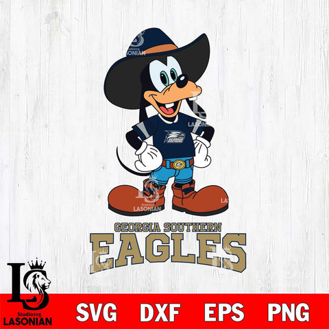 Georgia Southern Eagles Goofy Cowboy Sport SVG DXF EPS PNG FILE,NCAA svg ,Football Digital Download,Instant Download, Silhouette