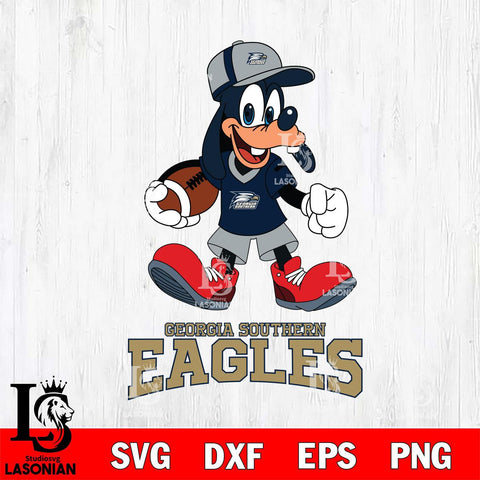 Georgia Southern Eagles Goofy Football Player SVG DXF EPS PNG FILE,NCAA svg ,Football Digital Download,Instant Download, Silhouette