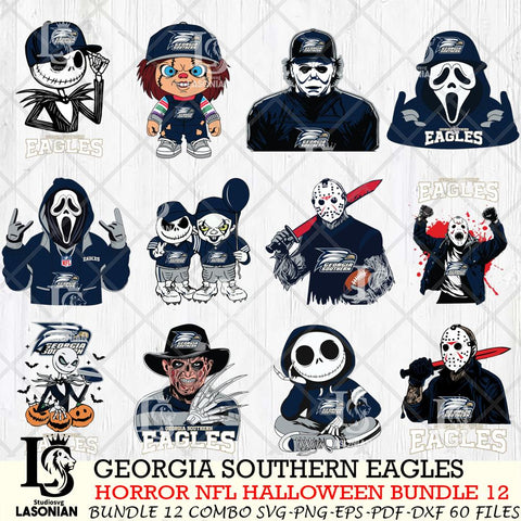 Georgia Southern Eagles Halloween Bundle 12 SVG Svg Eps Dxf Png File, NCAA bundle svg, Digital Download, Instant Download