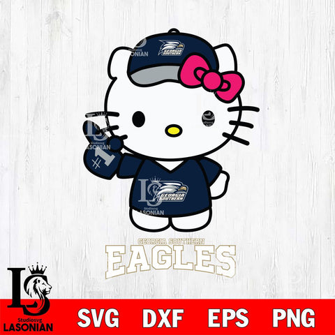 Georgia Southern Eagles Hello Kitty Best Fan Svg Eps Dxf Png File, Digital Download, Instant Download