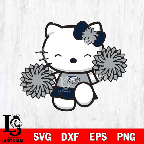 Georgia Southern Eagles Hello Kitty Cheerleader Svg Eps Dxf Png File, Digital Download, Instant Download