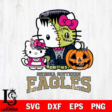 Georgia Southern Eagles Hello Kitty Horror 10 Svg Eps Dxf Png File, Digital Download