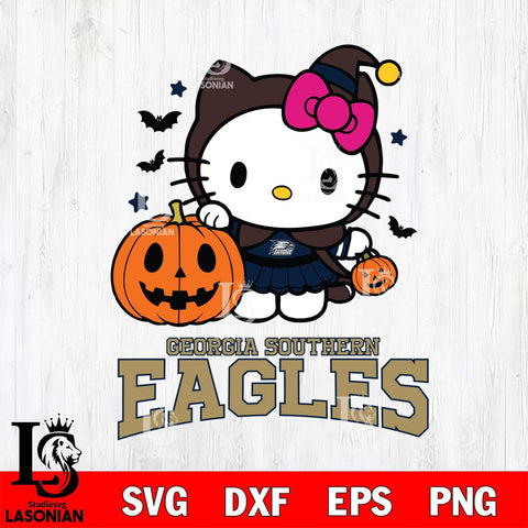 Georgia Southern Eagles Hello Kitty Horror 1 Svg Eps Dxf Png File, Digital Download