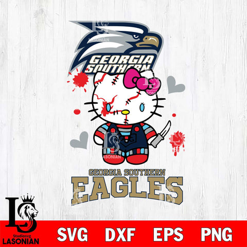 Georgia Southern Eagles Hello Kitty Horror 2 Svg Eps Dxf Png File, Digital Download